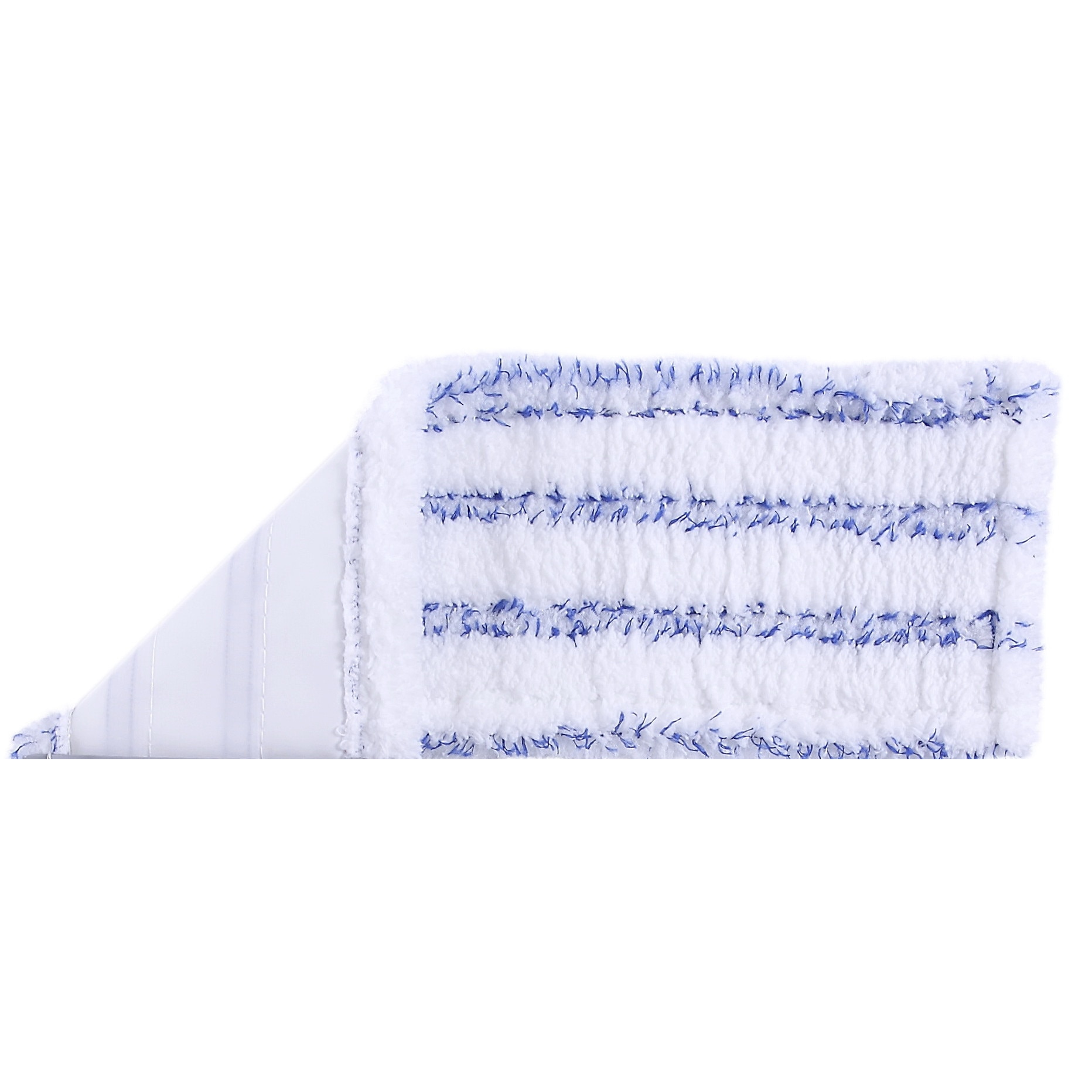 Mop plat din microfibra soft, 50cm, prindere cu buzunare sau urechi, Alb