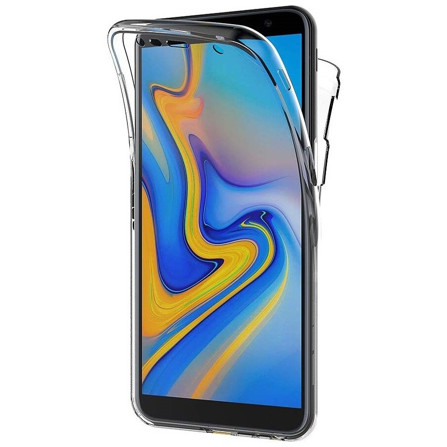 Husa Full TPU 360 fata + spate pentru Samsung Galaxy J6 Plus (2018), Transparent