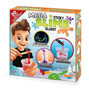 Joc educativ Buki France Mega Slime, 20 de activitati, +8 ani, multicolor, MGC Joc educativ Buki France Mega Slime, 20 de activitati, +8 ani, multicolor, MGC