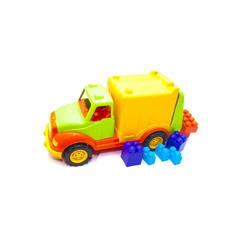 Masina gunoi 43 cm cu 38 piese constructie, in cutie, Ucar Toys