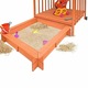 Дървена къщичка за игра Timeless Tools със сенник на покрива, 131 x 129 x 137,5 cм, Пясъчник, 96,5 x 87 cм