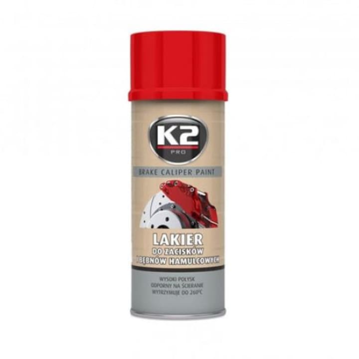 K2 Féknyereg festék, 400 ml, piros