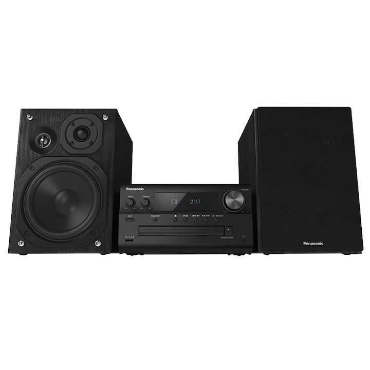 Аудио система High-Res Panasonic SC-PMX90EG-K, 120W, BT, USB-DAC, Lincs D-Amp, Говорители с 3 канала, Optical-in, Черна
