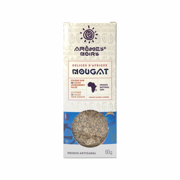 Nougat cu pudra de cacao usor sarata Aromes Noirs 60 g
