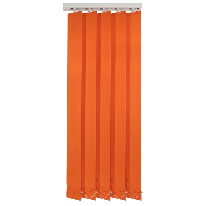 Jaluzele verticale 127mm, L80 x H130 cm, material Line 7, Portocaliu