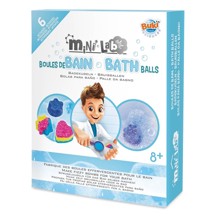 Образователна игра Buki France Mini Bath Ball Laboratory, +8 години, MGC