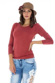 Bluza caramizie, ROH, clasica, 40 Bluza caramizie, ROH, clasica, 40