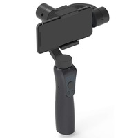 Sistem de stabilizare Gimbal S5, 3 axe, Face tracking, Power bank 3000 mAh, pentru telefoane mobile si camere de actiune, Negru