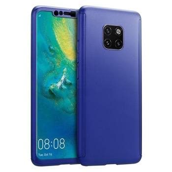 Husa Full Cover 360 (fata + spate) pentru Huawei Mate 20 Pro, Albastru Husa Full Cover 360 (fata + spate) pentru Huawei Mate 20 Pro, Albastru