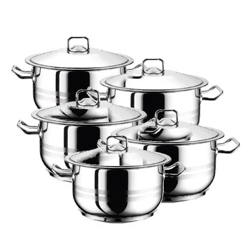 Set 5 oale cu capac 10 piese HASCEVHER GASTRO Set 5 oale cu capac 10 piese HASCEVHER GASTRO