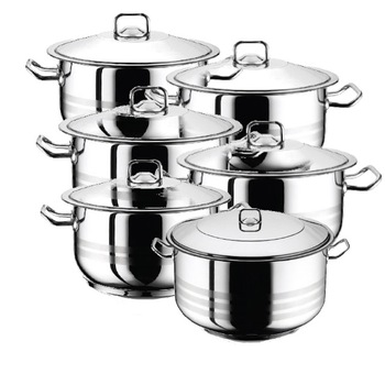 Set 6 oale cu capac 12 piese HASCEVHER GASTRO Set 6 oale cu capac 12 piese HASCEVHER GASTRO