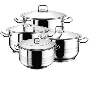Set 4 oale cu capac HASCEVHER GASTRO 8 piese Set 4 oale cu capac HASCEVHER GASTRO 8 piese