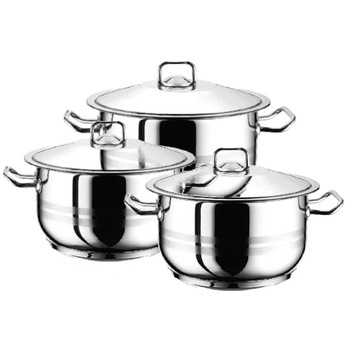 Set 3 oale cu capac 6 piese HASCEVHER GASTRO Set 3 oale cu capac 6 piese HASCEVHER GASTRO