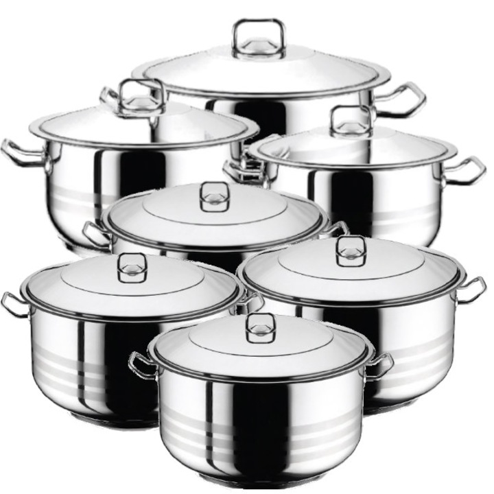 Set 7 oale cu capac HASCEVHER GASTRO 14 piese