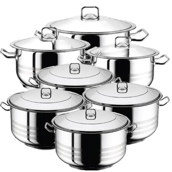 Set 7 oale cu capac HASCEVHER GASTRO 14 piese Set 7 oale cu capac HASCEVHER GASTRO 14 piese