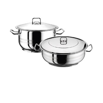 Oala cu capac inductie otel inoxidabil HASCEVHER GASTRO 10,5 litri fund 3 straturi + cratita 8.5 litri Oala cu capac inductie otel inoxidabil HASCEVHER GASTRO 10,5 litri fund 3 straturi + cratita 8.5 litri