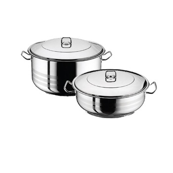 Oala plita inductie cu capac otel inoxidabil HASCEVHER GASTRO 23,5 litri fund 3 straturi + cratita 8.5 litri Oala plita inductie cu capac otel inoxidabil HASCEVHER GASTRO 23,5 litri fund 3 straturi + cratita 8.5 litri