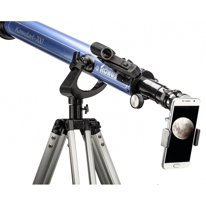 Телескоп KONUS KONUSTART-700B, Рефрактор, С адаптер за смартфон