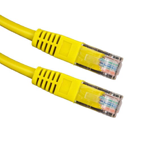 Cablu de conectare din fibra optica , Maclean , MCTV 302Y UTP cat 6 plug plug , 2 m , galben