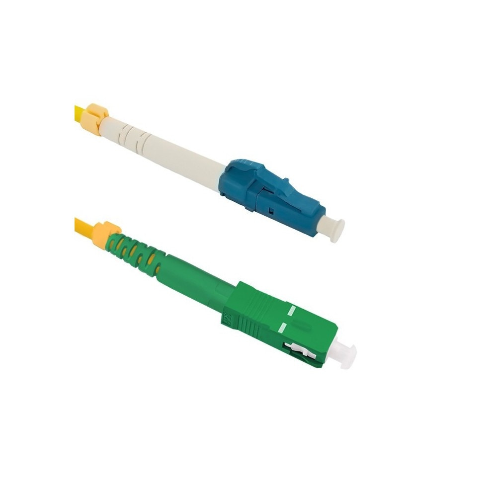 Cablu de retea din fibra optica cu conectare simpla , Qoltec , SC/APC SC/UPC G652D , 20m