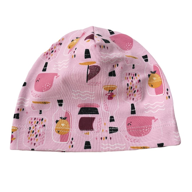 Fes Mic Pitic C176NN cu desen balena si corabie, Roz