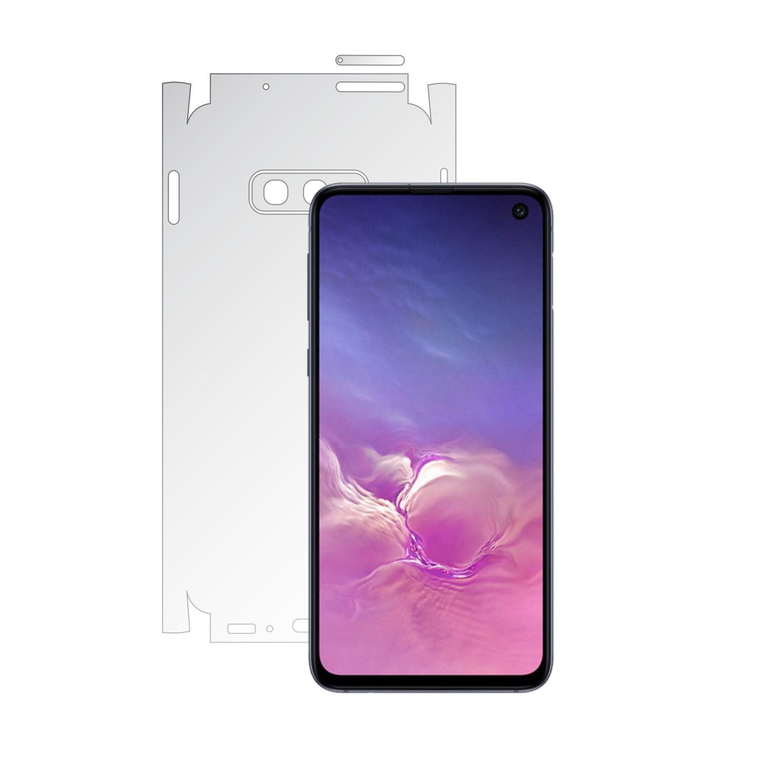 Folie Protectie Spate Invisible Skinz HD pentru Samsung Galaxy S10e - Folie Siliconica Ultra-Clear cu taiere 360 Cut pentru Carcasa Spate si Laterale, Skin Adeziv Transparent, Edge to Edge Full Case Cover