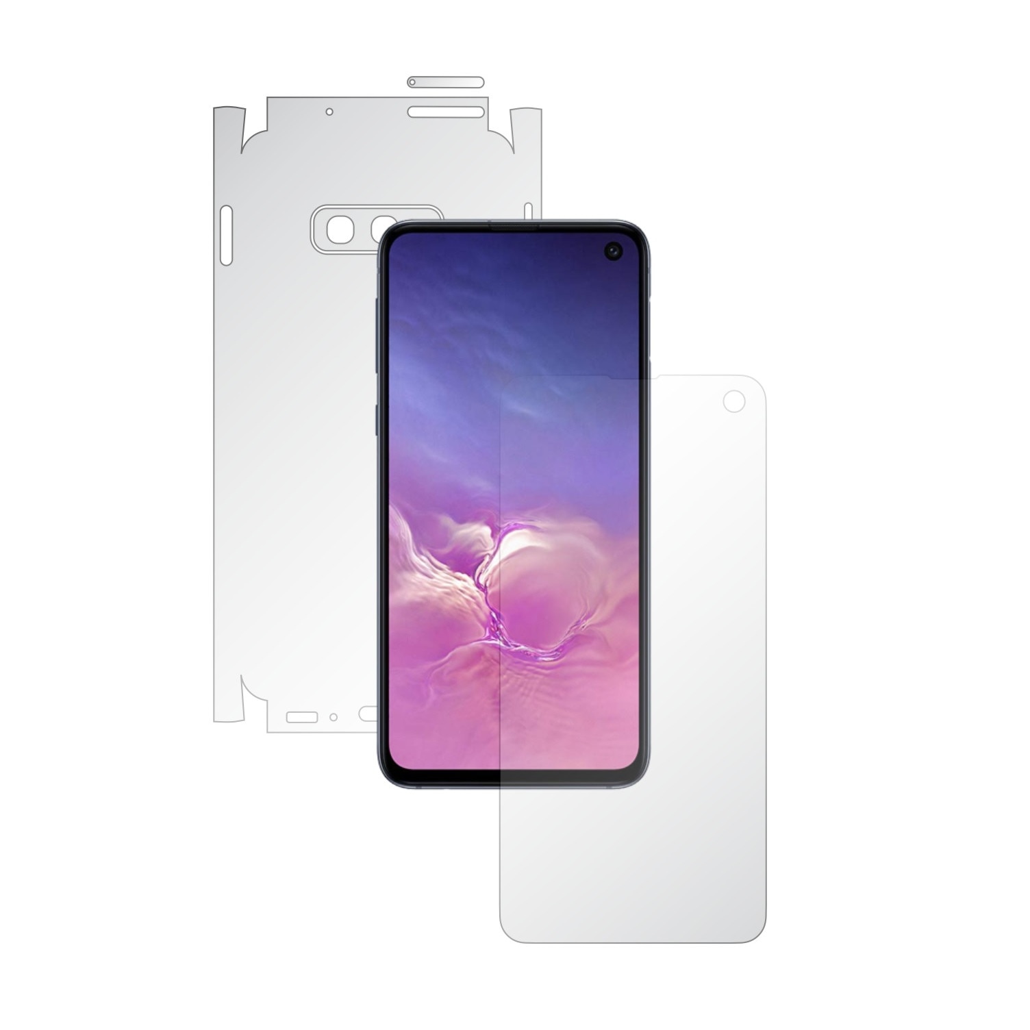 Folie Full Body Invisible Skinz HD pentru Samsung Galaxy S10e - Folie Protectie Siliconica Ultra-Clear cu taiere 360 Cut pentru Ecran, Carcasa Spate si Laterale, Skin Adeziv Transparent, Edge to Edge Cover