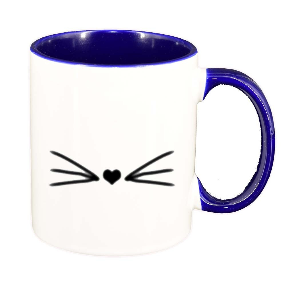 Cana Inima, interior albastru inchis, 330ml, D272