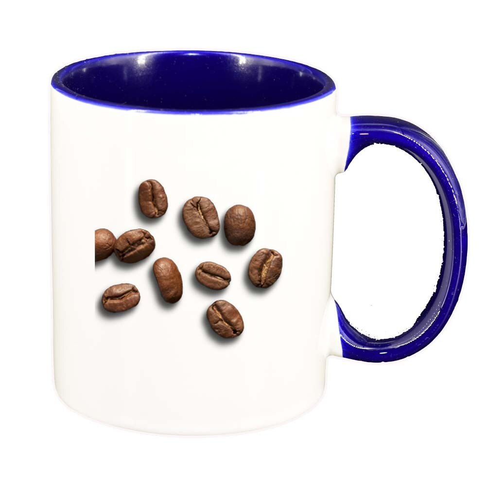 Cana Caffee Beans, interior albastru inchis, 330ml, D270