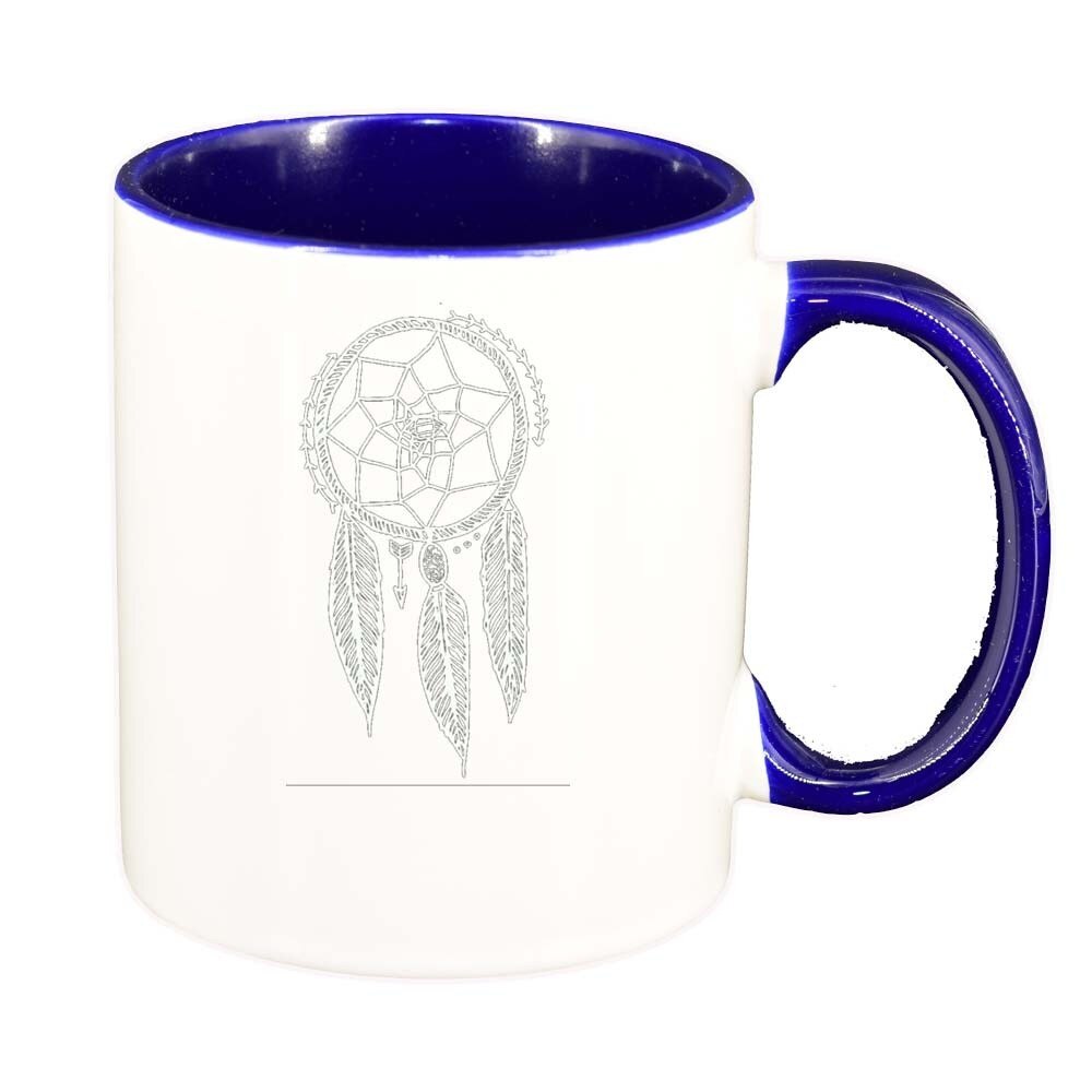 Cana Dream Catcher, interior albastru inchis, 330ml, D261