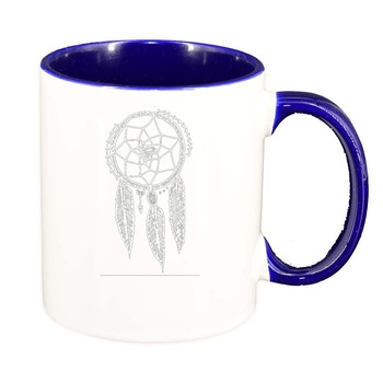 Cana Dream Catcher, interior albastru inchis, 330ml, D261 Cana Dream Catcher, interior albastru inchis, 330ml, D261