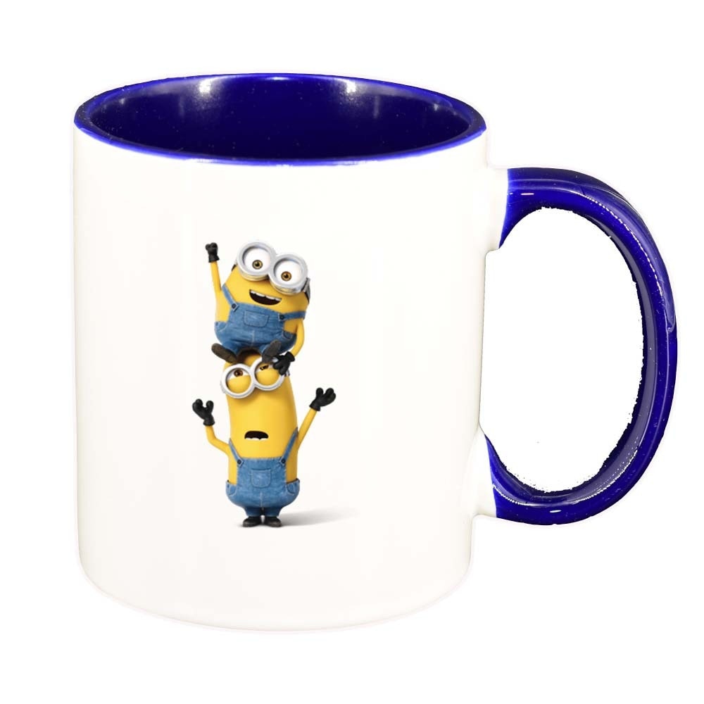 Cana Minion, interior albastru inchis, 330ml, D245