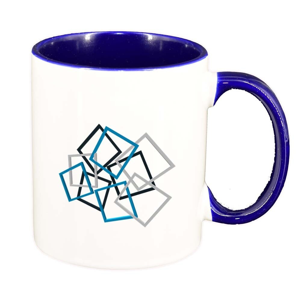 Cana Forme, interior albastru inchis, 330ml, D209