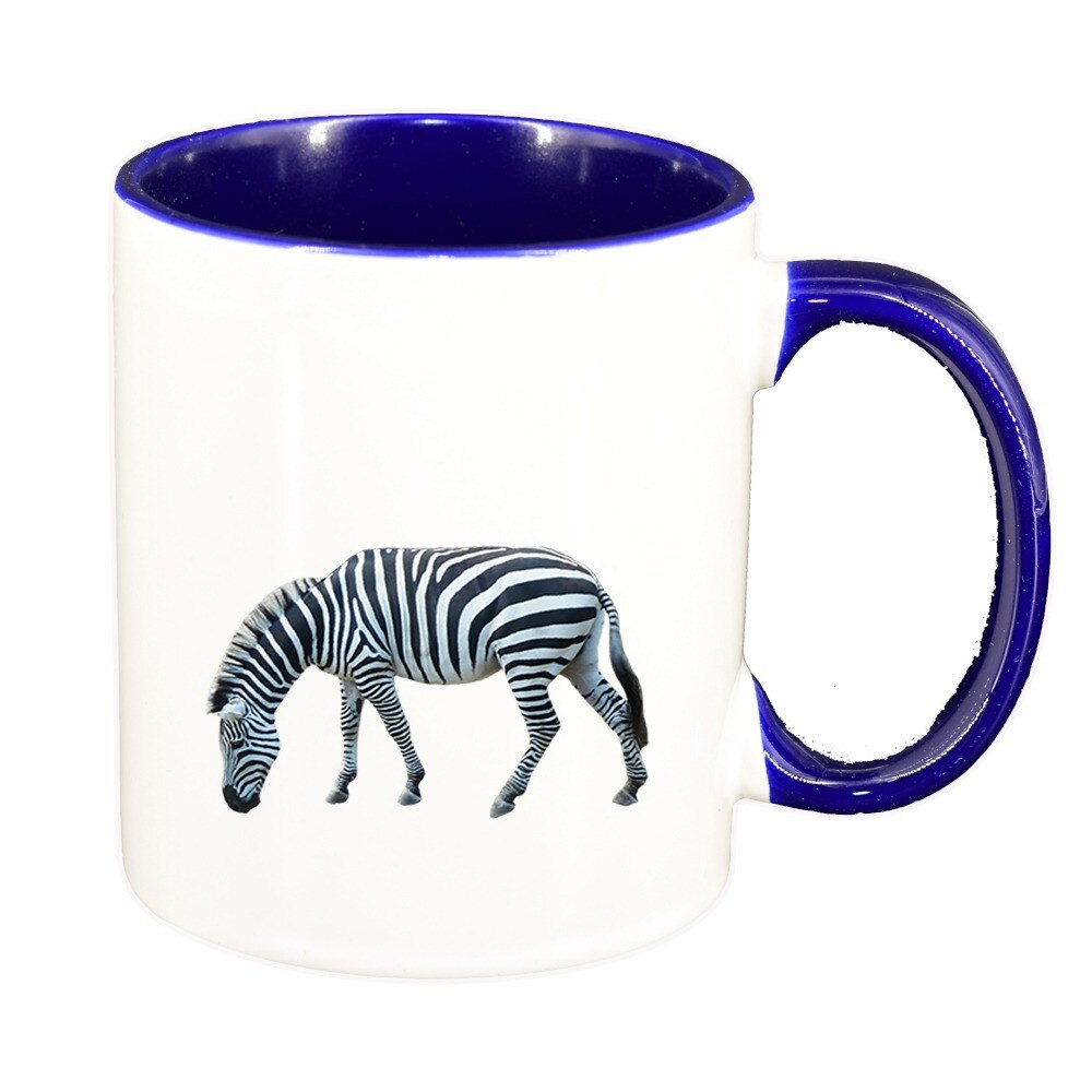 Cana Zebra, interior albastru inchis, 330ml, D204
