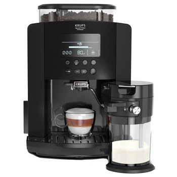 Espressor automat Krups EA819N10 Arabica Latte, 1450 W, 15 bari, 1.7 L, display, accesoriu pentru lapte, Negru Espressor automat Krups EA819N10 Arabica Latte, 1450 W, 15 bari, 1.7 L, display, accesoriu pentru lapte, Negru