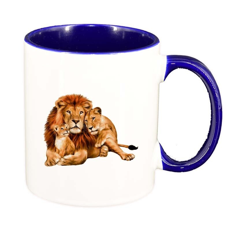 Cana Leu, interior albastru inchis, 330ml, D196