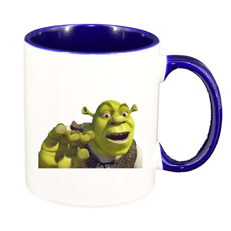 Cana Shrek, interior albastru inchis, 330ml, D190