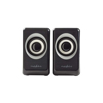 Boxa PC 2.0 Nedis, jack 3.5 mm, 18 W, alimentare USB, ABS, negru Boxa PC 2.0 Nedis, jack 3.5 mm, 18 W, alimentare USB, ABS, negru