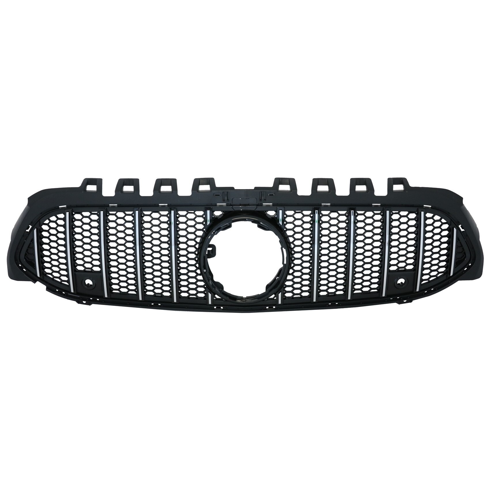 Grila Centrala compatibil cu Mercedes A-Class W177 V177 (04.2018-) GT-R Panamericana Design Negru Crom