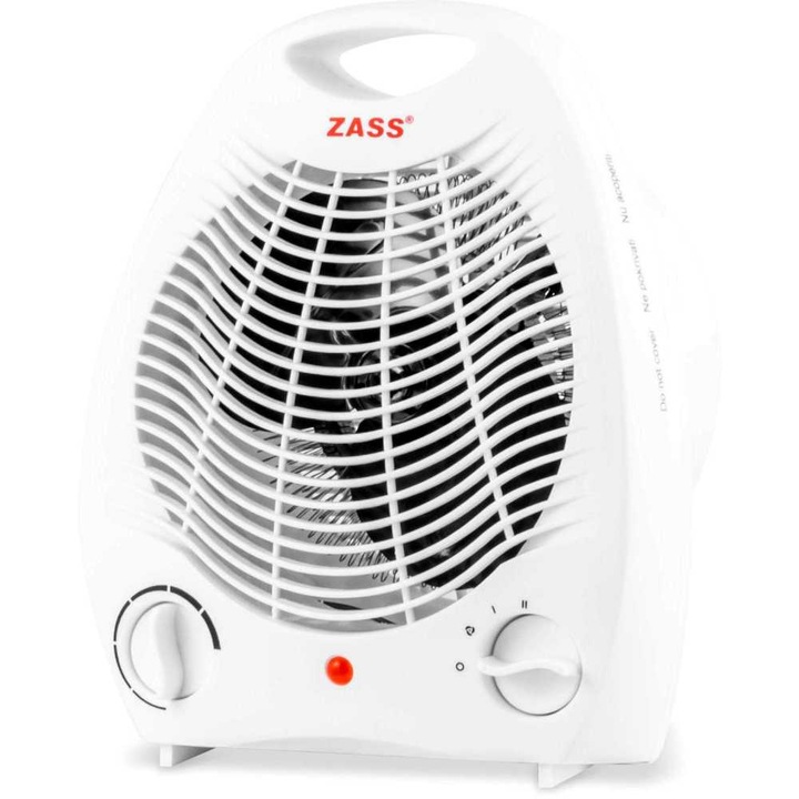 Aeroterma Zass ZFH 01, 2000 W, 2 trepte de putere, Termostat reglabil, Functie ventilatie, Protectie supraincalzire