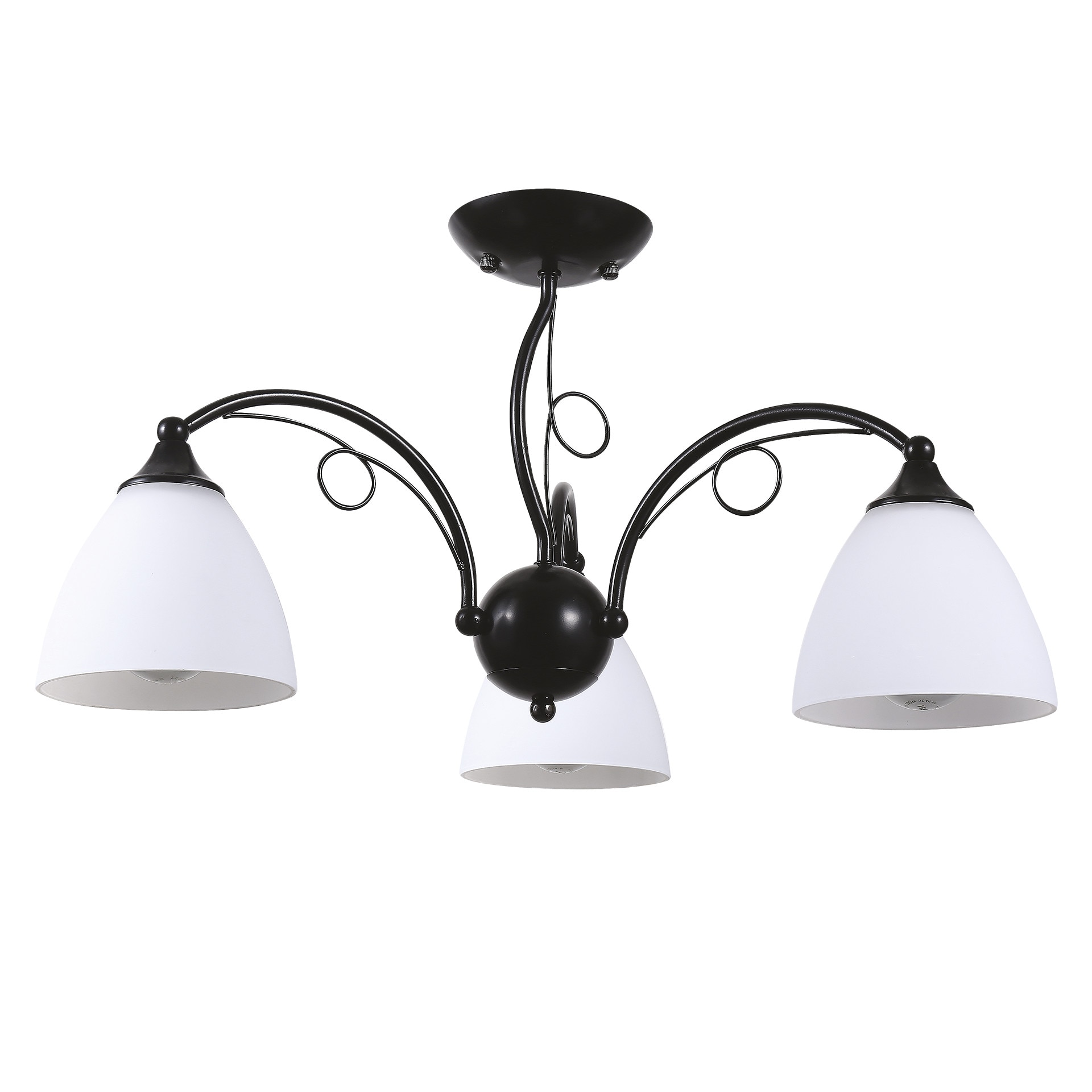 Lustra Bhoema , E27 x 3 x 60w, Negru, E34067