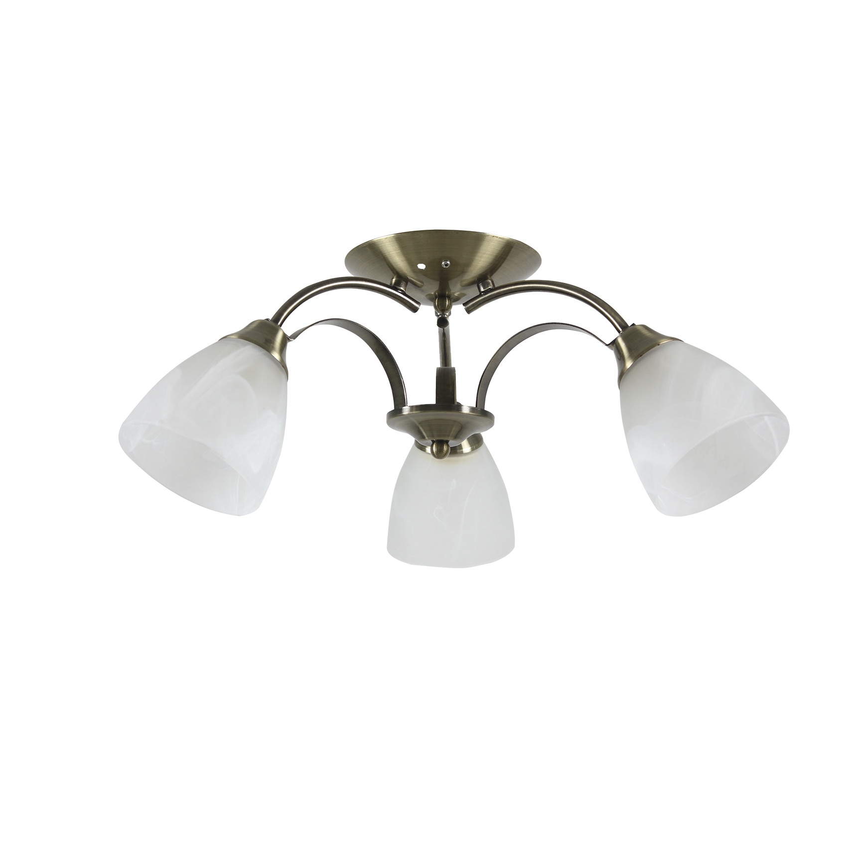 Lustra Interior Erste Ivory 3x60W Max E27 EL0038077 Culoare Alama si Alb
