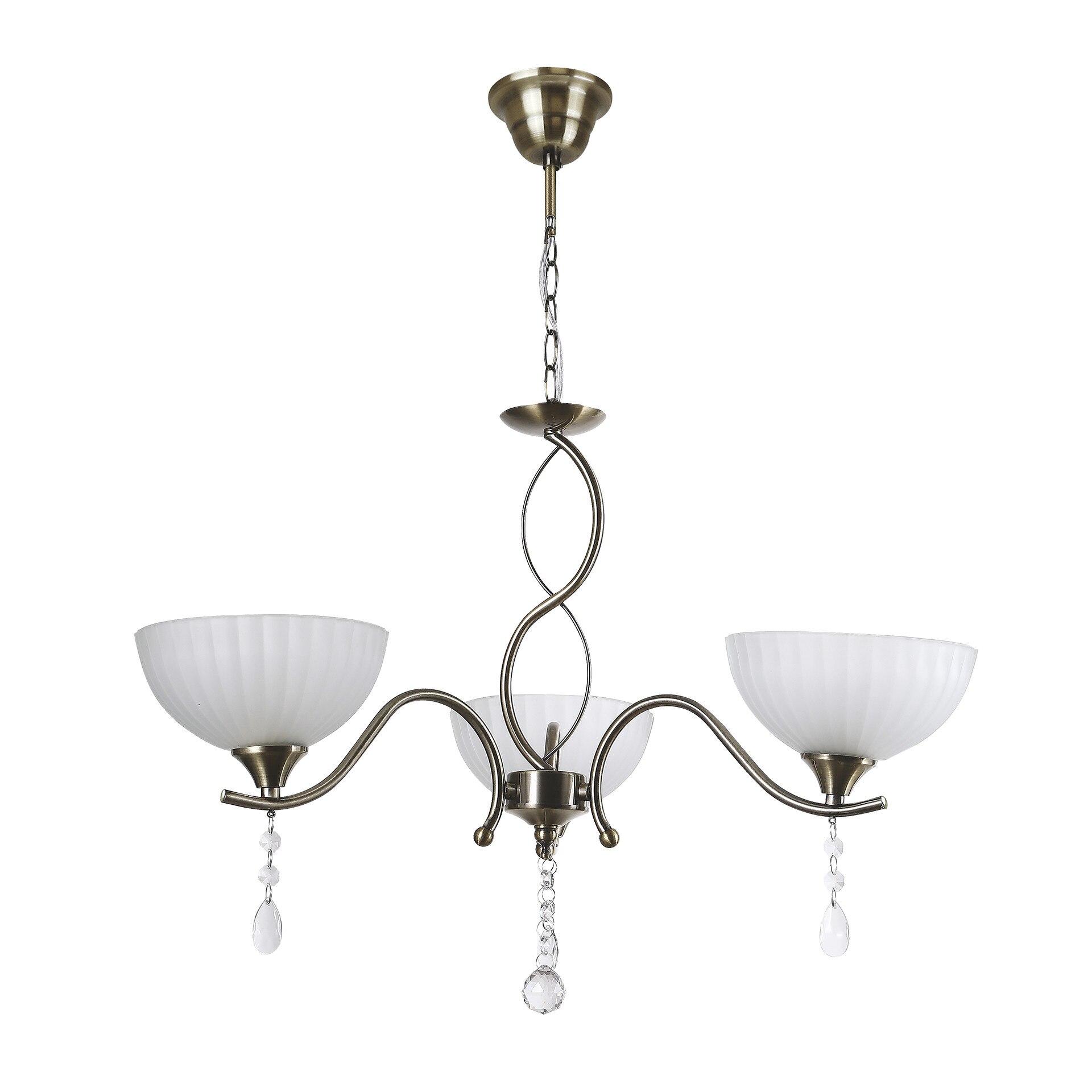 Lustra Interior Erste Luxor 3x60W Max E27 EL0034058 Culoare Alama si Alb