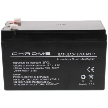 Acumulator 12 Volti , 7 Amperi Pentru Sistem Solar , Casa De Marcat , Alarma , ATM , Sisteme Supraveghere , UPS , Negru Acumulator 12 Volti , 7 Amperi Pentru Sistem Solar , Casa De Marcat , Alarma , ATM , Sisteme Supraveghere , UPS , Negru