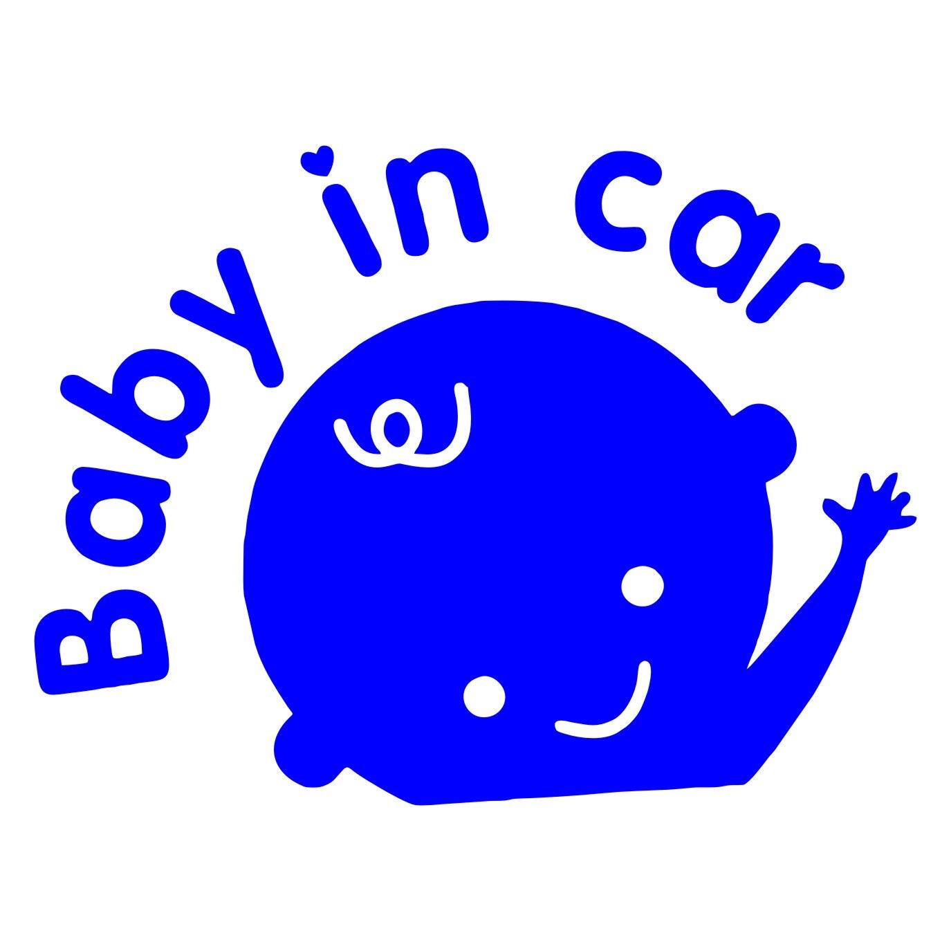 Sticker auto, Baby in car, culoare albastra
