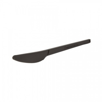 Cutite biodegradabile negre, CPLA, 16 cm, set 50 buc Cutite biodegradabile negre, CPLA, 16 cm, set 50 buc
