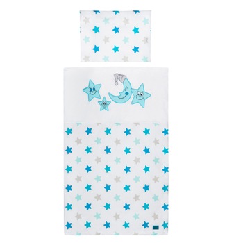 Set lenjerie de pat 3 piese pentru bebelusi Belisima P01-552, Multicolor Set lenjerie de pat 3 piese pentru bebelusi Belisima P01-552, Multicolor