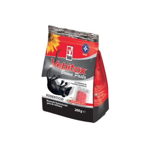 Momeala rodenticida Vebitox Broma Block 200 gr