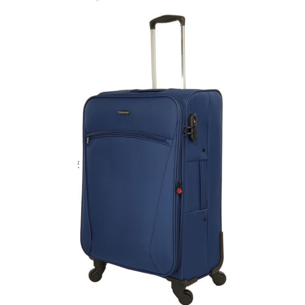 Troler Mare, Extensibil, Poliester, 4 Roti, DIPLOMAT, ZC 614 - 77 cm, Albastru