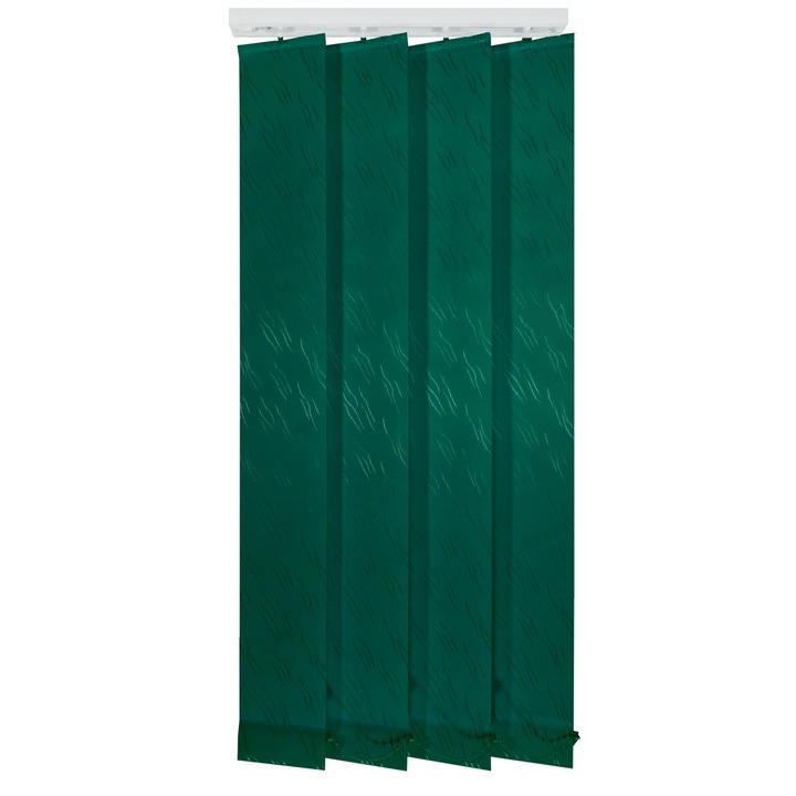 Jaluzele verticale 127mm, L80 x H130 cm, material Emma 17, Verde Inchis